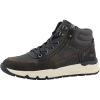 Mustang Bottines à lacets 'Mart' brun foncé / anthracite / gris foncé