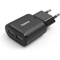 Hama Chargeur, 2 USB-A, 12 W, noir