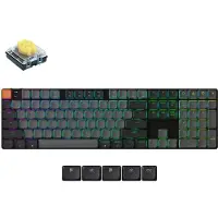 Keychron K5 QMK Clavier mécanique sans fil version 2, QWERTY US, RGB LED, (échangeable à chaud) / Banana Switch K5X-H4
