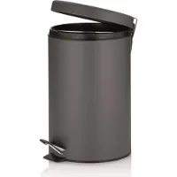 kela Corbeille à papier TIMON 12 L métal gris KL-10942