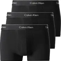 Calvin Klein Icon Cotton Stretch Relaxed Fit Trunks 3-Pack Sort XL
