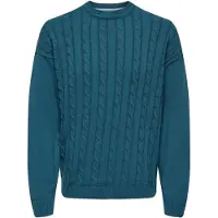 Only & Sons Pull-over 'Lamard' bleu cyan