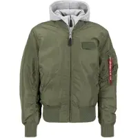 Alpha industries Veste mi-saison 'MA-1 D-Tec' vert / rouge