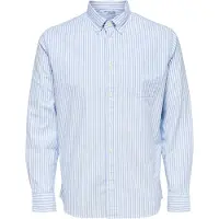 Selected Chemise 'SLHRick' bleu clair / blanc