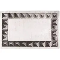 vidaXL Tapis lavable antidérapant 160x230 cm beige clair