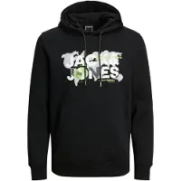Jack & Jones Sweat-shirt 'JCODust' citron vert / noir / blanc