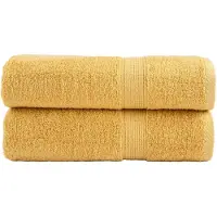 vidaXL Serviettes de douche de qualité supérieure SOLUND 2 pcs doré