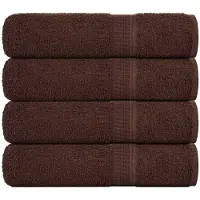 vidaXL Serviettes de douche 4 pcs marron 70x140 cm 360 g/m² 100% coton