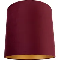 QAZQA Abat-jour en velours rouge 40/40/40 avec intérieur doré