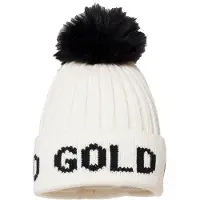 Goldbergh - Bonnet en laine à pompon - Hodd White/Black pour Femme en Laine - Blanc