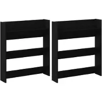 vidaXL Cabinets à chaussures muraux Autre Chêne noir Bois d'ingénierie