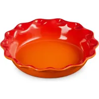 Le Creuset - Taartvorm 23 Cm - Rond Hoog - in Aardewerk - Oranjerood, Plat à gratin, Orange