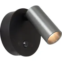 Lucide Lampe murale rechargeable avec capteur Toni Gris métallique magnétique