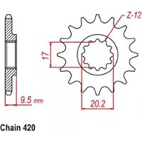 Afam Pignon De Sortie De Boite Pour Moto Ktm 60 Sx 1998-2000 94120-14 / 14dts P420 Typ94120 Neuf