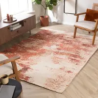 Studio Clarice Tapis abstrait – Candice Terracotta | 160x230cm | Rectangulaire | Pile courte