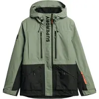 Superdry pour homme. MS110191A Veste de ski acrobatique Ultimate verte (M), Casuel, De plein air, Polister recyclé