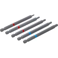 Bgs Jeu d'embouts | Entraînement hexagonal extérieur 6,3 mm (1/4") | Hexagone intérieur, profil en T (pour Torx) | Longueur 110 mm | 5 pces.