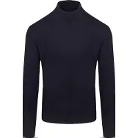 Suitable Pull Col Roulé Mérinos Marine Bleu Bleu foncé taille XXL