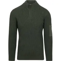Suitable Mou Pull Demi-Zip Foncé Vert Vert foncé taille M
