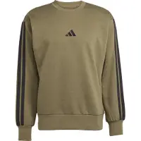 Adidas Essentials 3 Stripes Fleece Sweatshirt Vert M Homme
