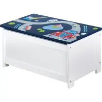 Roba Coffre de rangement pour jouets Racer Bleu 60x32x30 cm MDF
