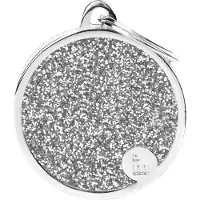 My Family Médaille Pour Animaux Shine Large Circle Glitter