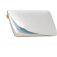 Emma Oreiller - 70x40 cm - Couches réglables - Oreiller de soutien cervical ergonomique - Moyennement ferme - Naturel