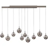Paul Neuhaus Lampe suspendue Pure E-Infinty Bronce avec verre ambré