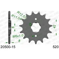 Afam Kit Chaîne 15x40 Pas 520 Pour Moto Honda 600 Xlm 1985 À 1987 Neuf