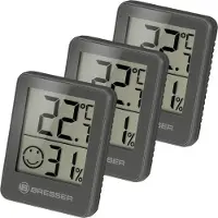 Bresser Temeo Hygro Indicateur Set de 3 unités gris