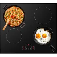 Tomado TIH6001B - Plaque de cuisson à induction - Encastrable - Prise normale - Autoconnexion facile - 1 phase - 4 zones de cuisson - Noir