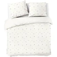 Dindi Home Enveloppe de couette Forever Spring - 200x220 - 100% coton - Blanc