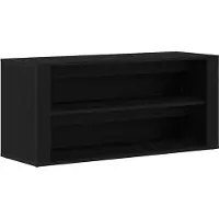 vidaXL Banc à chaussures Chêne noir 100x35x45 cm Bois d'ingénierie