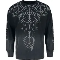 Black premium by emp T-shirt manches longues de - relaxed fit Longsleeve With Runes Print - XL - pour Homme - noir/gris - Taille XL