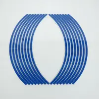 TNT Liseré De Jante Autocollant Bleu Réfléchissant 8mm Pour Moto Jante 17 Pouces
