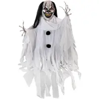 Europalms Figurine d'Halloween Clown Gildo, animée, 120x16x80cm (1 pcs)