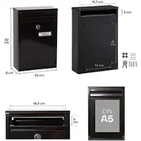 Arregui Boîte aux Lettres - - Zaguán E5754 - Acier - Individuelle - Noir