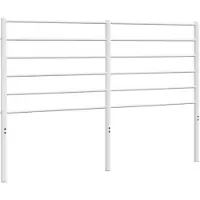 vidaXL Tête de lit de rechange en métal blanc 135 cm