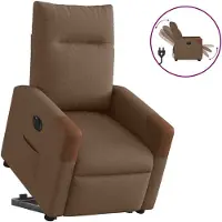 vidaXL Fauteuil relax releveur électrique brun Tissu