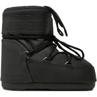 Moon Boot unisex. 80D1409380 Bottes basses en caoutchouc Icon noir (36/38), Plat, Lacets, Casuel