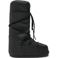 Moon Boot unisex. 80D1402760 Bottes en caoutchouc Icon noires (35/38), Plat, Lacets, Casuel