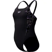 Speedo Hyperboom Splice Muscleback Swimsuit Noir UK 36 Femme