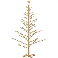 vidaXL Arbre de Noël en bois Marron 180 cm Bois massif en pin