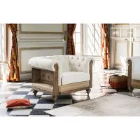 PIB Fauteuil vintage chesterfield Montaigu