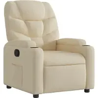 vidaXL Fauteuil relax Tissu Crème