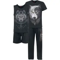 Spiral Pyjama de - Wolf Chi - S - XXL - pour Homme - noir - Taille S