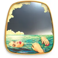Seletti Gold Frame 59 cm Miroir Sea Girl
