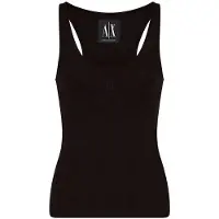 Armani Exchange pour femme. XW000829AF13729UC001 Top Icône noire (M), Casuel, Viscose, Sans manches / bretelles