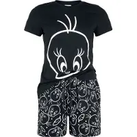 Looney Tunes Pyjama de - Tweety Outlines - S - L - pour Femme - noir - Taille L