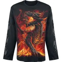 Spiral T-shirt manches longues Gothic de - Draconis - M - XXL - pour Homme - noir - Taille M